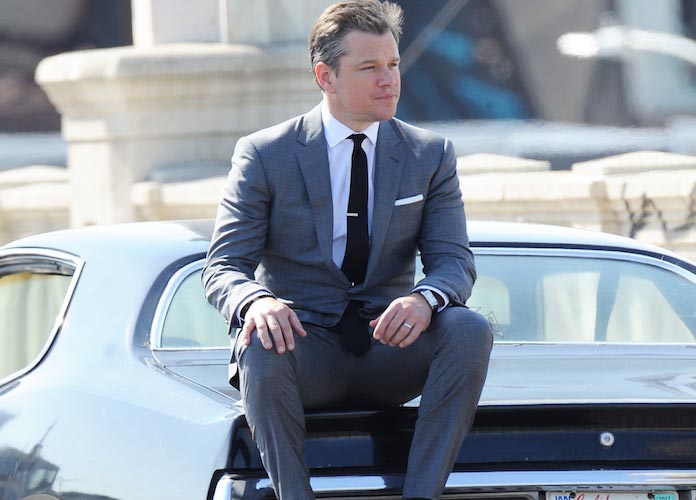 Matt Damon poses for a photo.